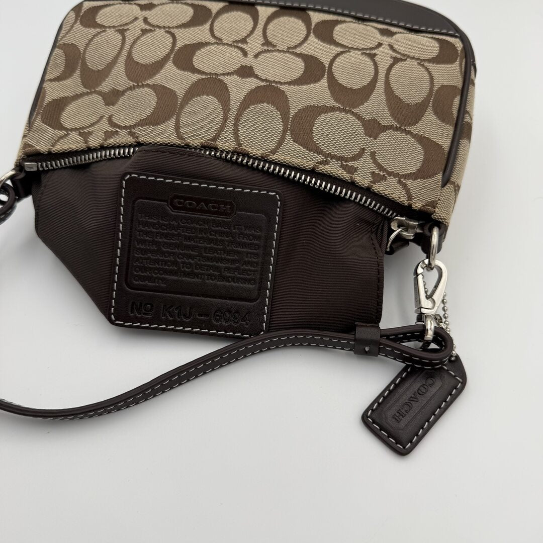 Coach Signature Demi Brown Shoulder Bag