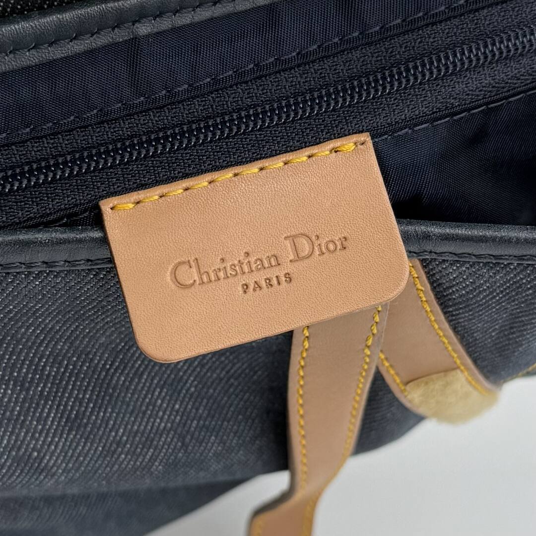 2002 Dior Saddle Denim Blue Handbag