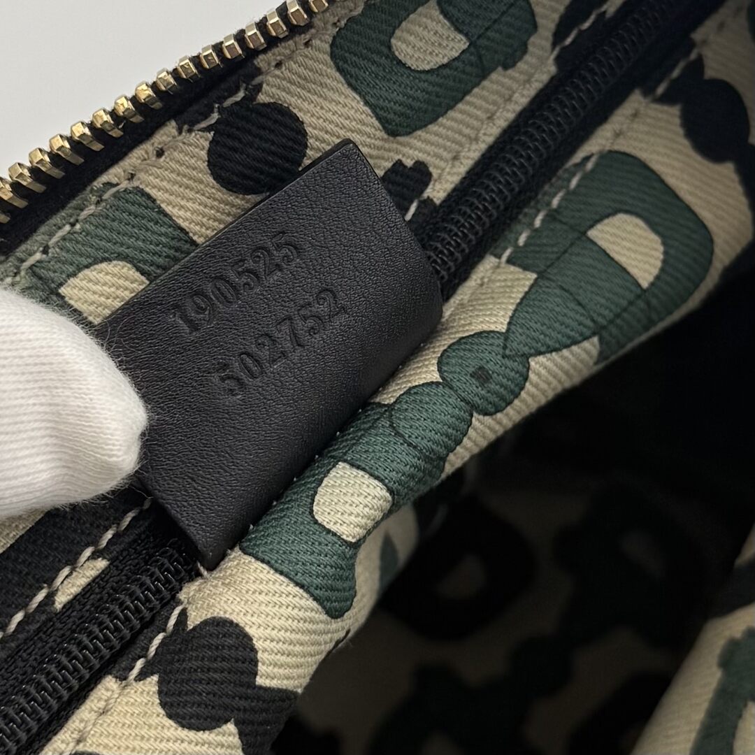 Gucci Guccissima Abbey Leather Black Shoulder Bag