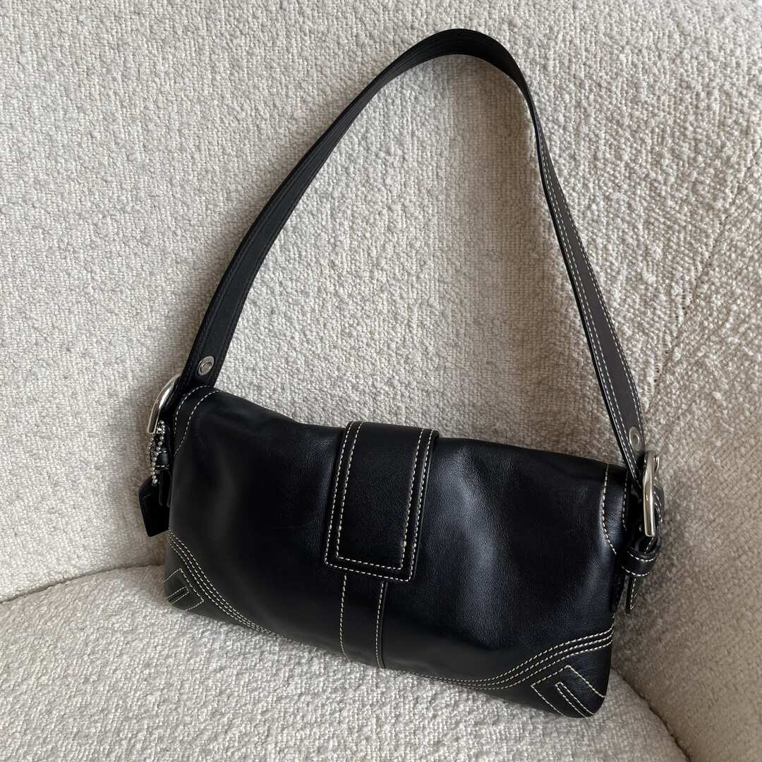 Coach Mini Soho Leather Black Shoulder Bag