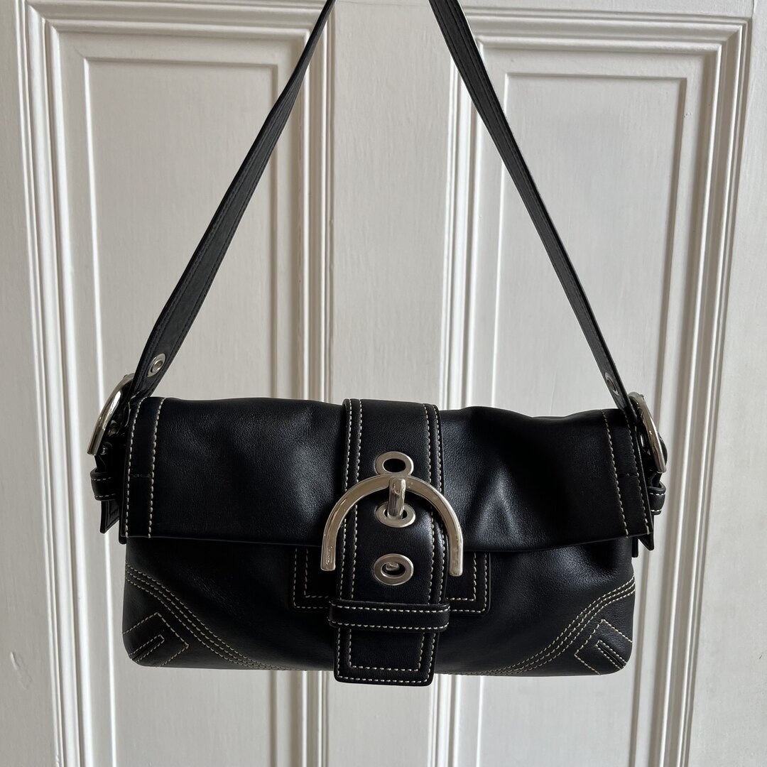 Coach Mini Soho Leather Black Shoulder Bag