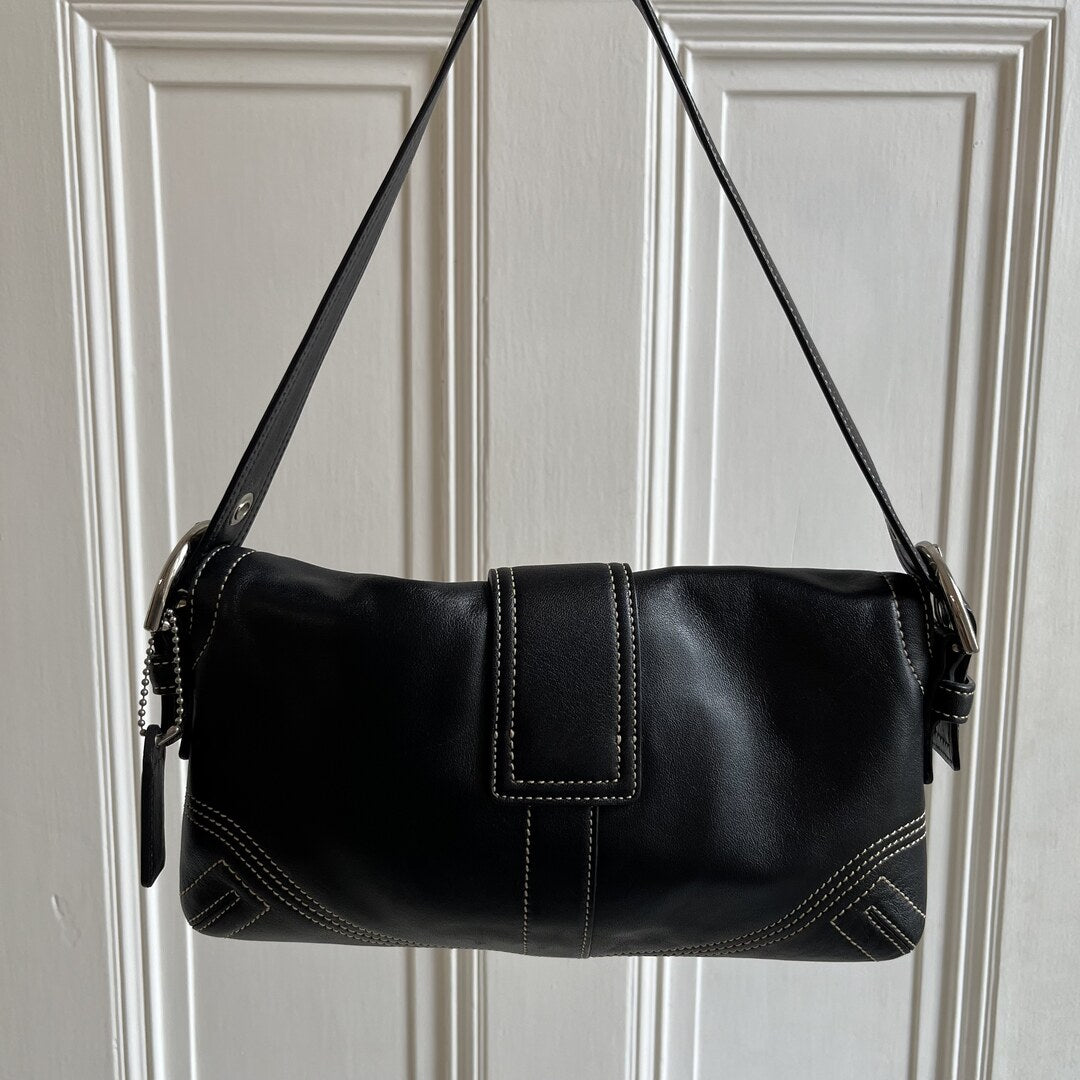 Coach Mini Soho Leather Black Shoulder Bag