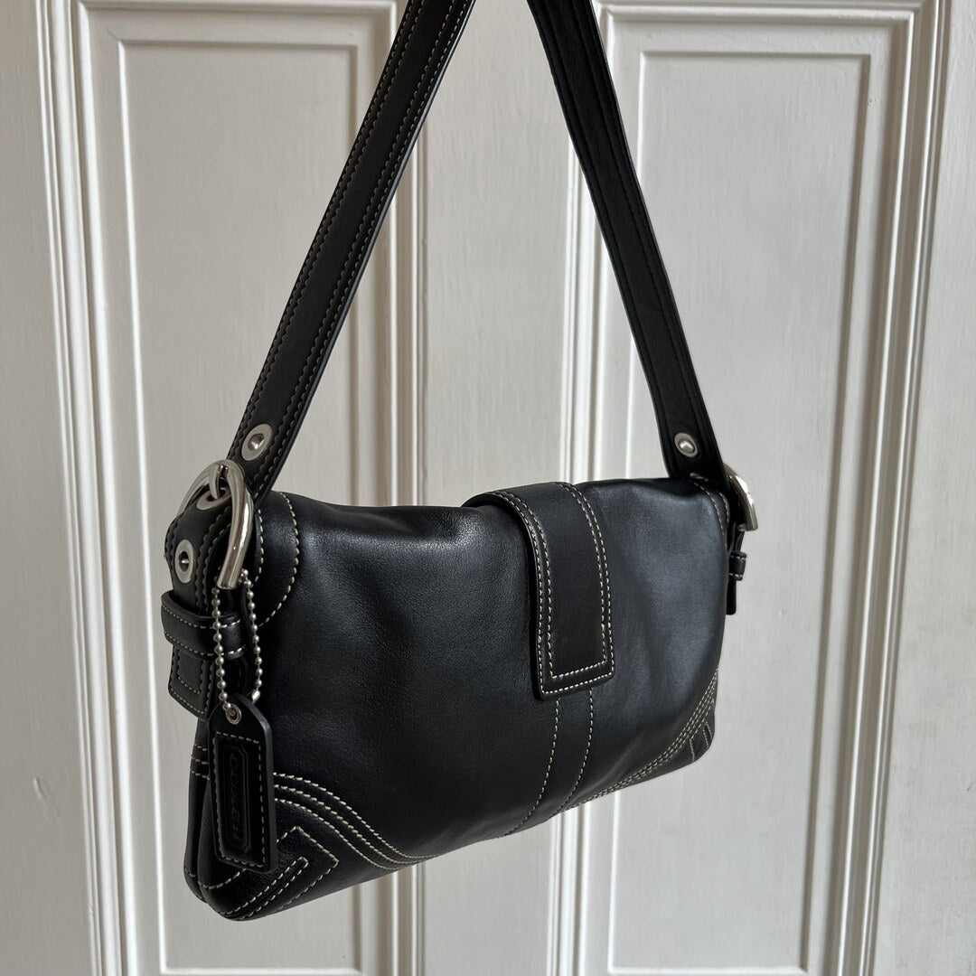 Coach Mini Soho Leather Black Shoulder Bag