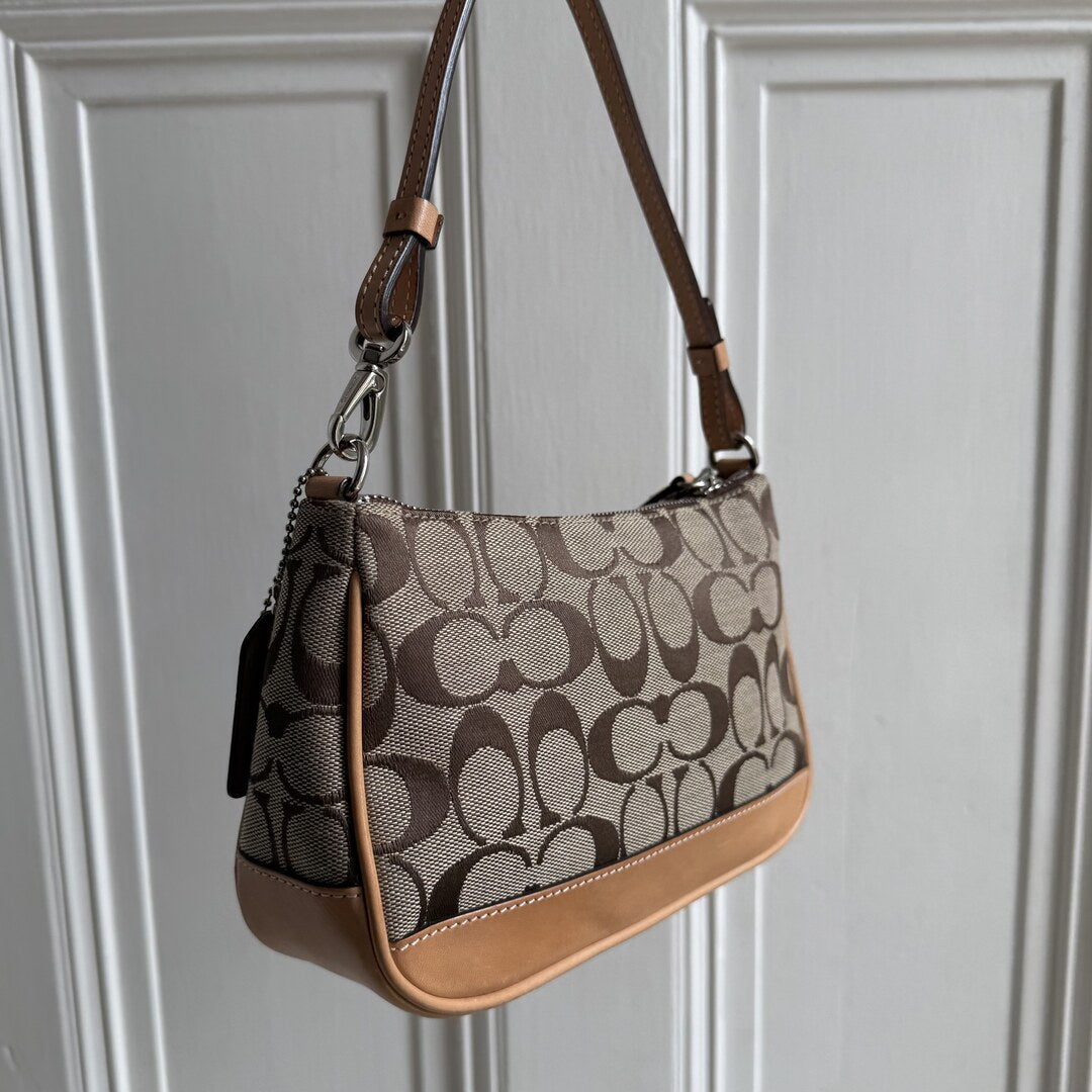 Coach Signature Demi Tan Shoulder Bag