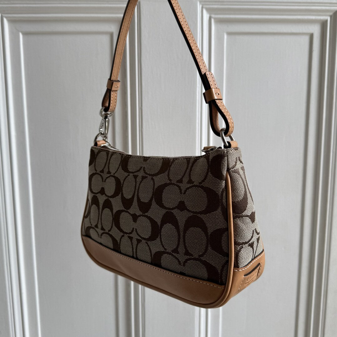Coach Signature Demi Tan Shoulder Bag