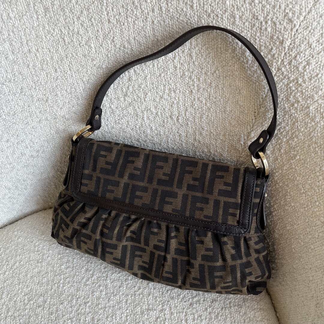 Fendi Zucca Flap Shoulder Bag