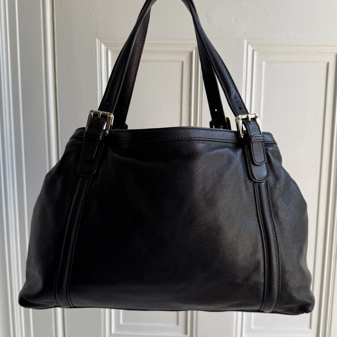 Gucci GG Britt Leather Black Tote Bag