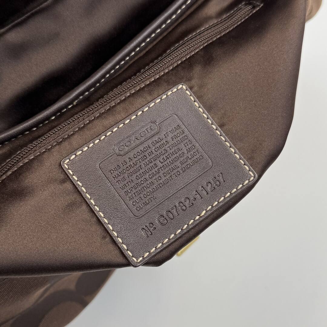 Coach Signature Ergo Flap Brown Shoulder Bag