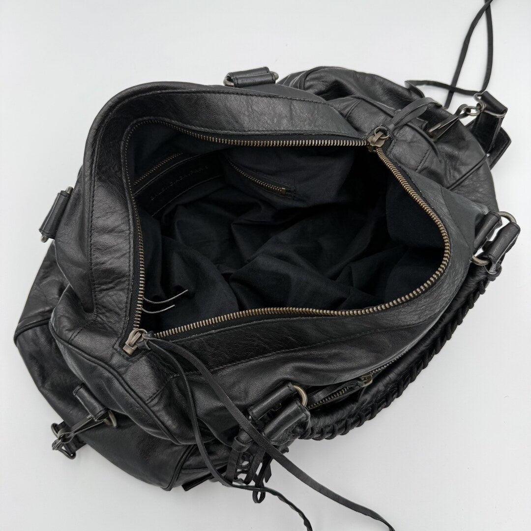 2003 Balenciaga Motocross Classic Back Leather Handbag