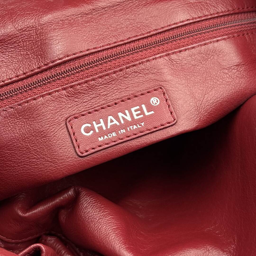 2009 Chanel CC Patent Leather Black Chain Tote Bag