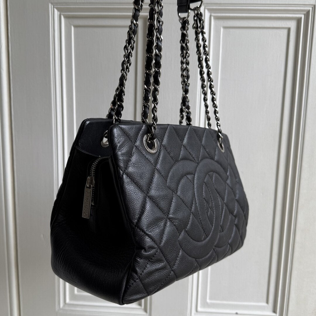 2011 Chanel CC Matelasse Timeless Black Chain Shoulder Bag