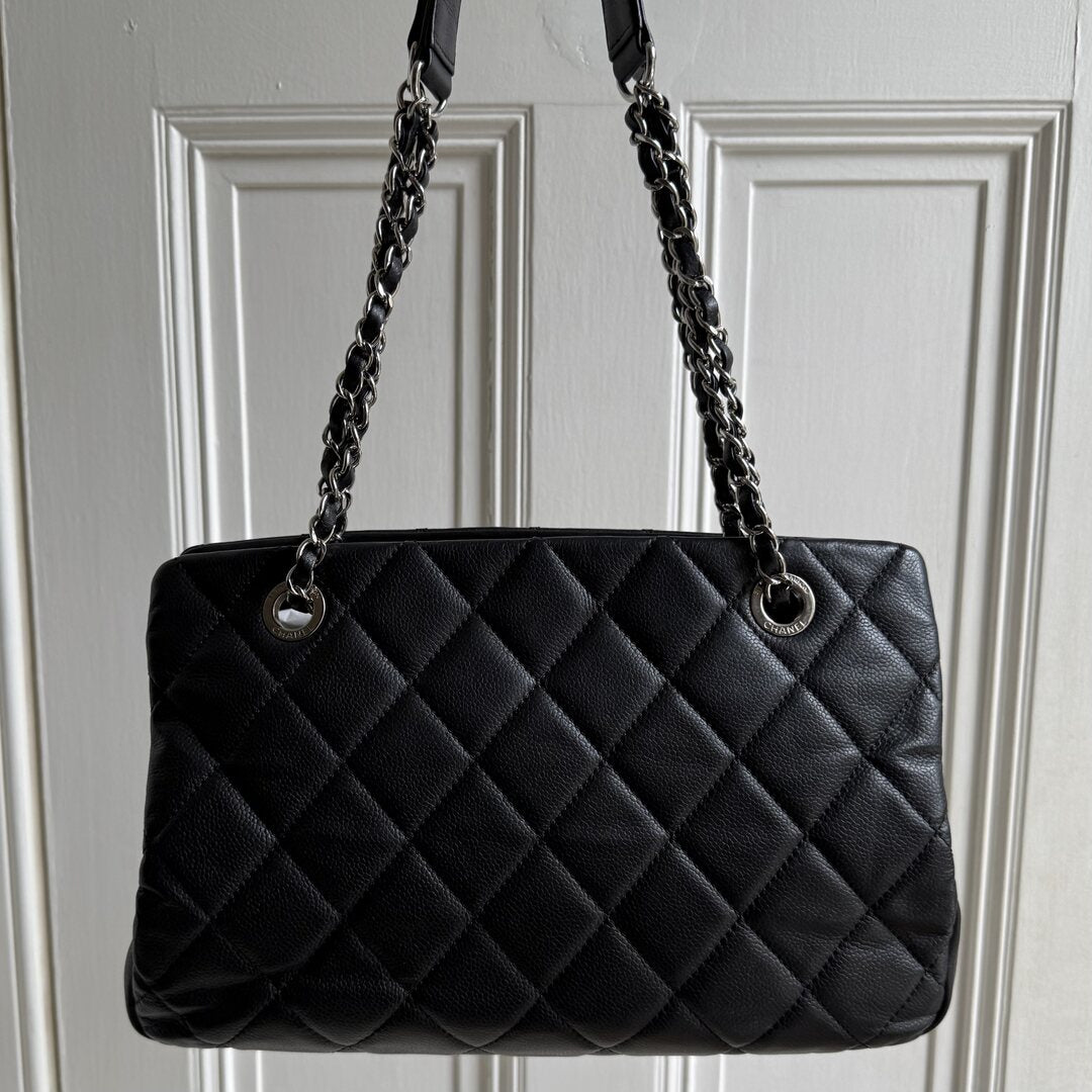 2011 Chanel CC Matelasse Timeless Black Chain Shoulder Bag
