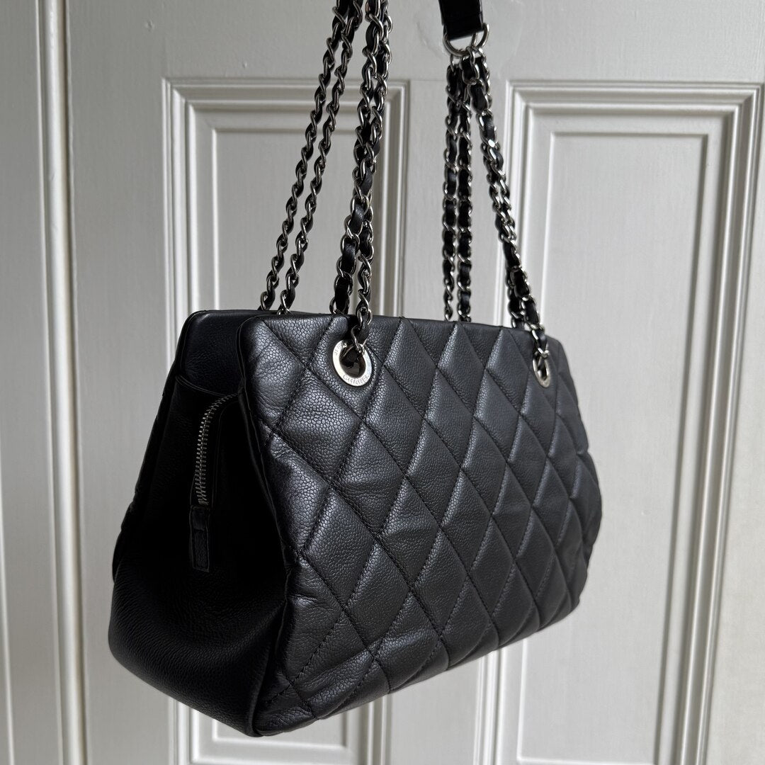 2011 Chanel CC Matelasse Timeless Black Chain Shoulder Bag