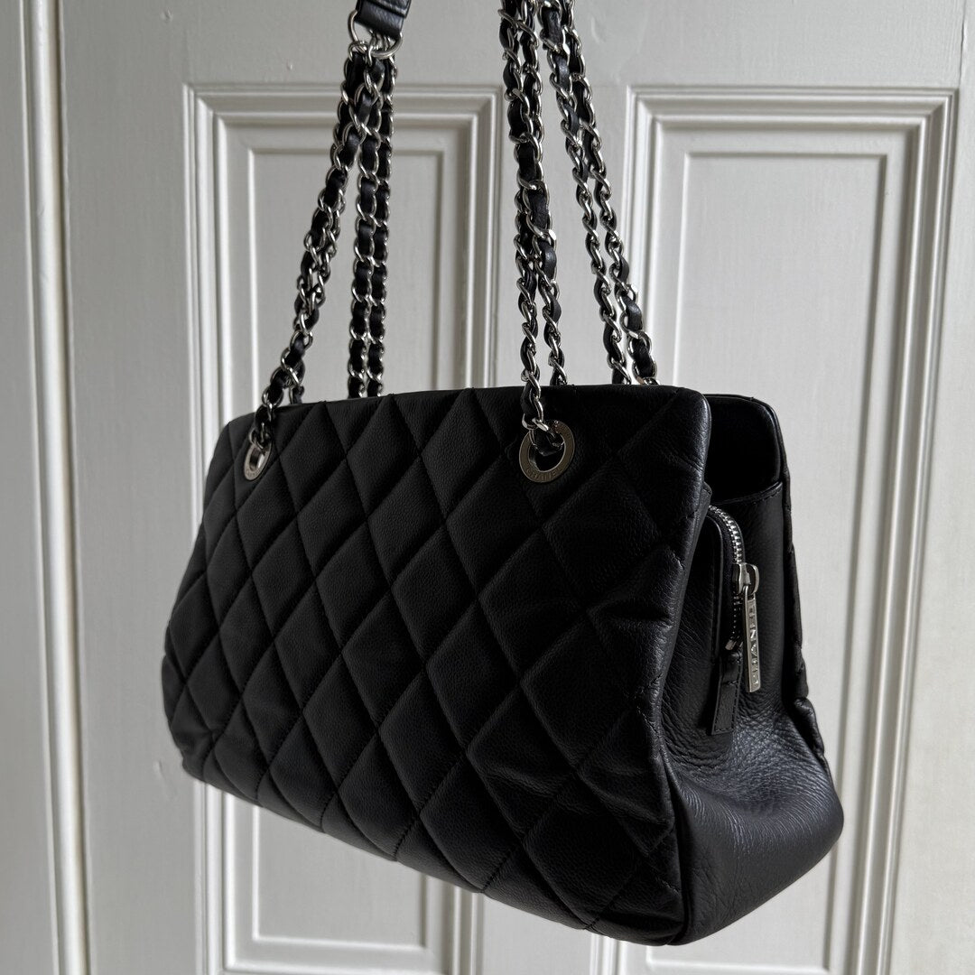 2011 Chanel CC Matelasse Timeless Black Chain Shoulder Bag