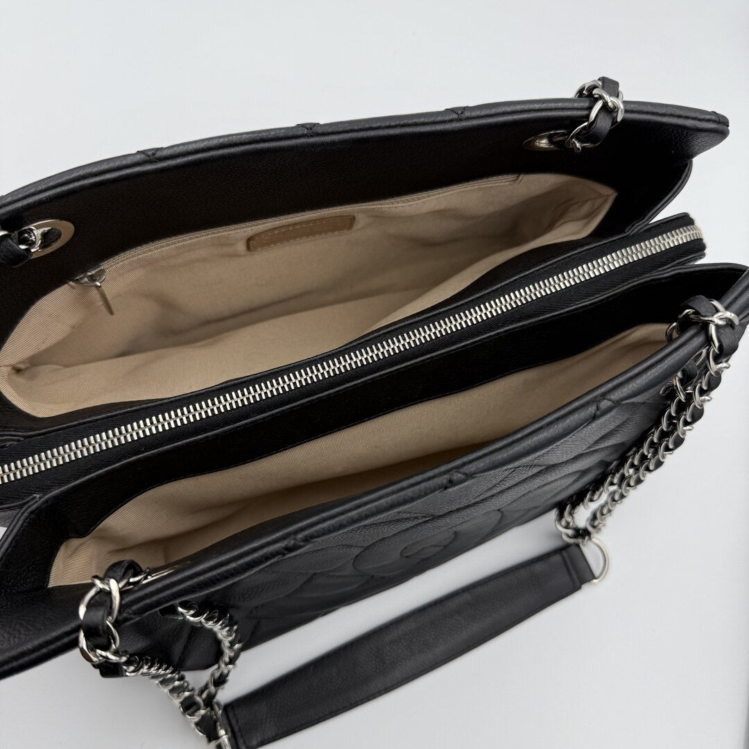 2011 Chanel CC Matelasse Timeless Black Chain Shoulder Bag