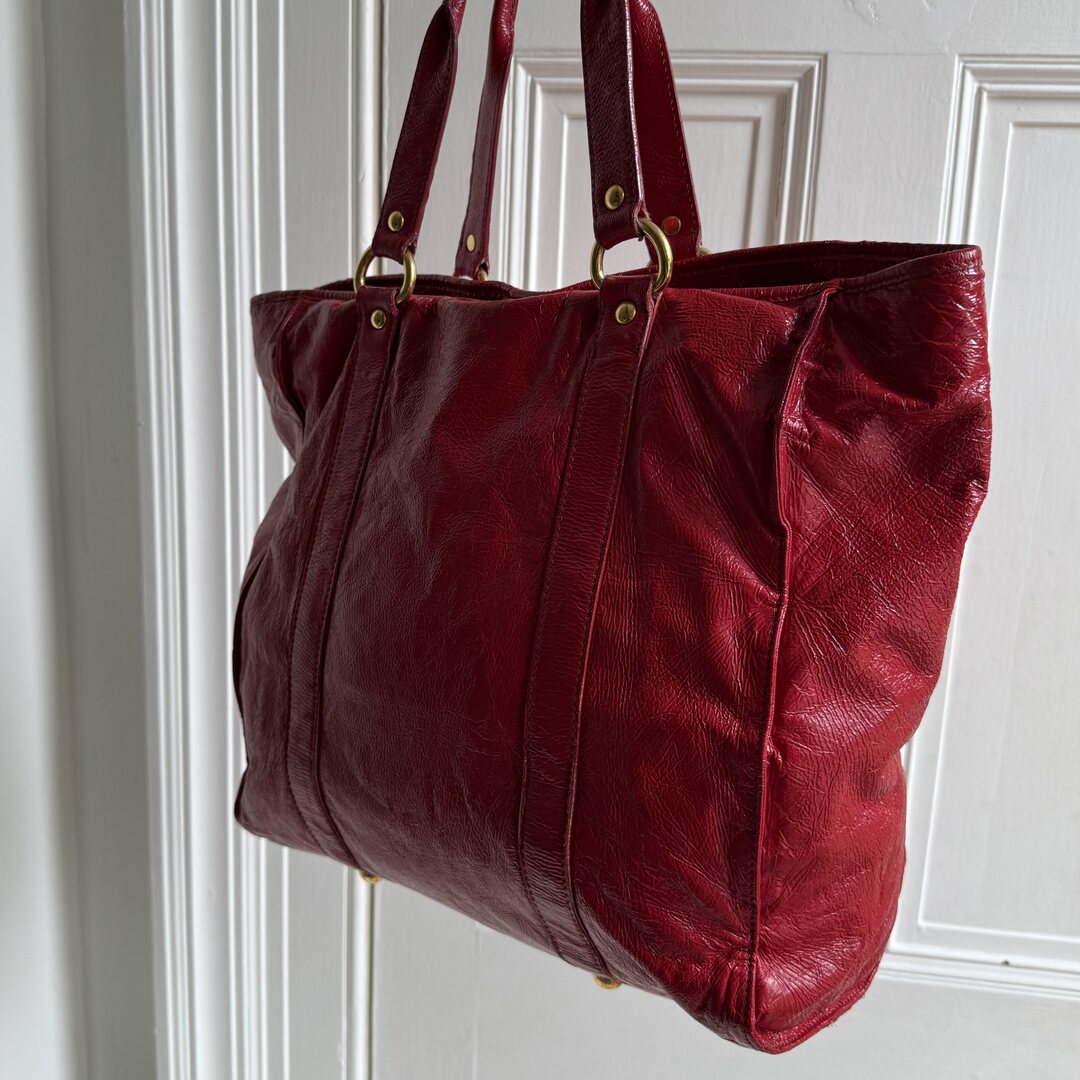 Miu Miu Leather Red Tote Bag
