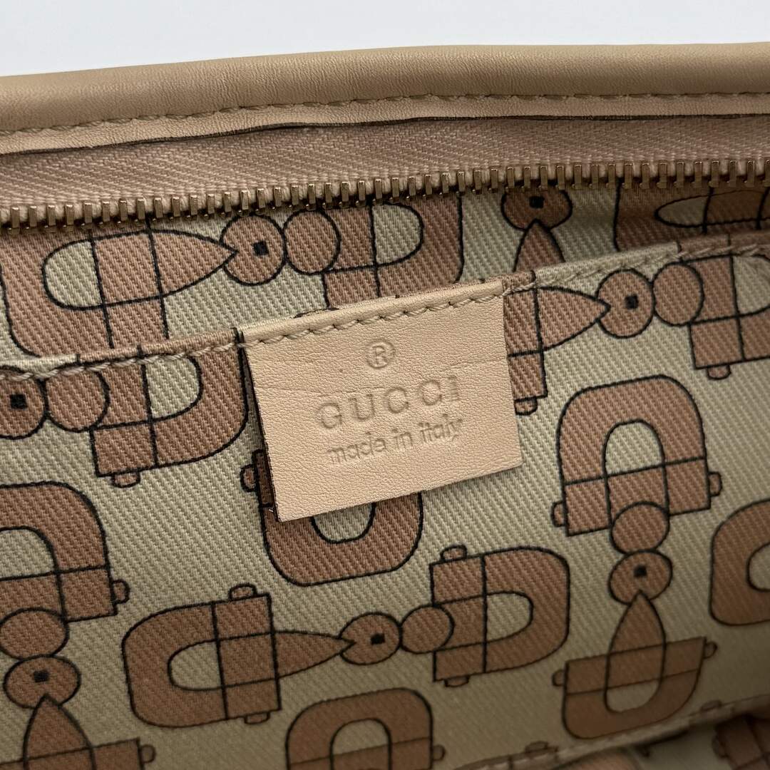 Gucci Guccissima Mini Abbey Beige Shoulder Bag