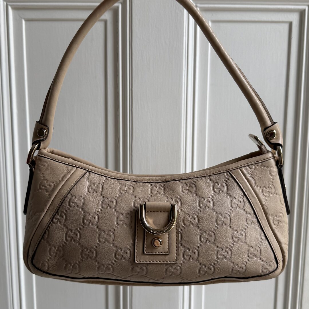 Gucci Guccissima Mini Abbey Beige Shoulder Bag