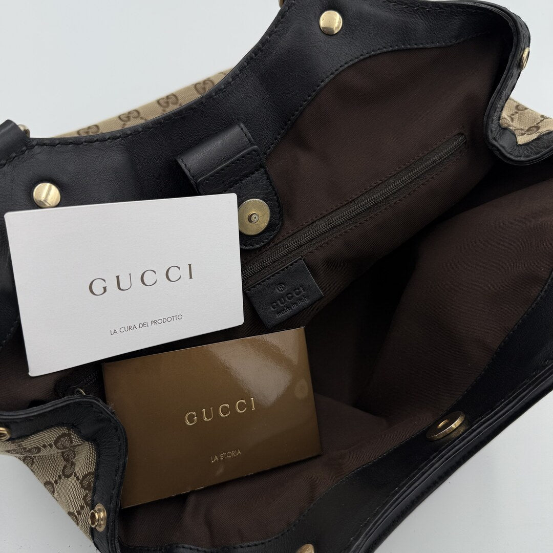 Gucci Monogram Sukey Black Tote Bag