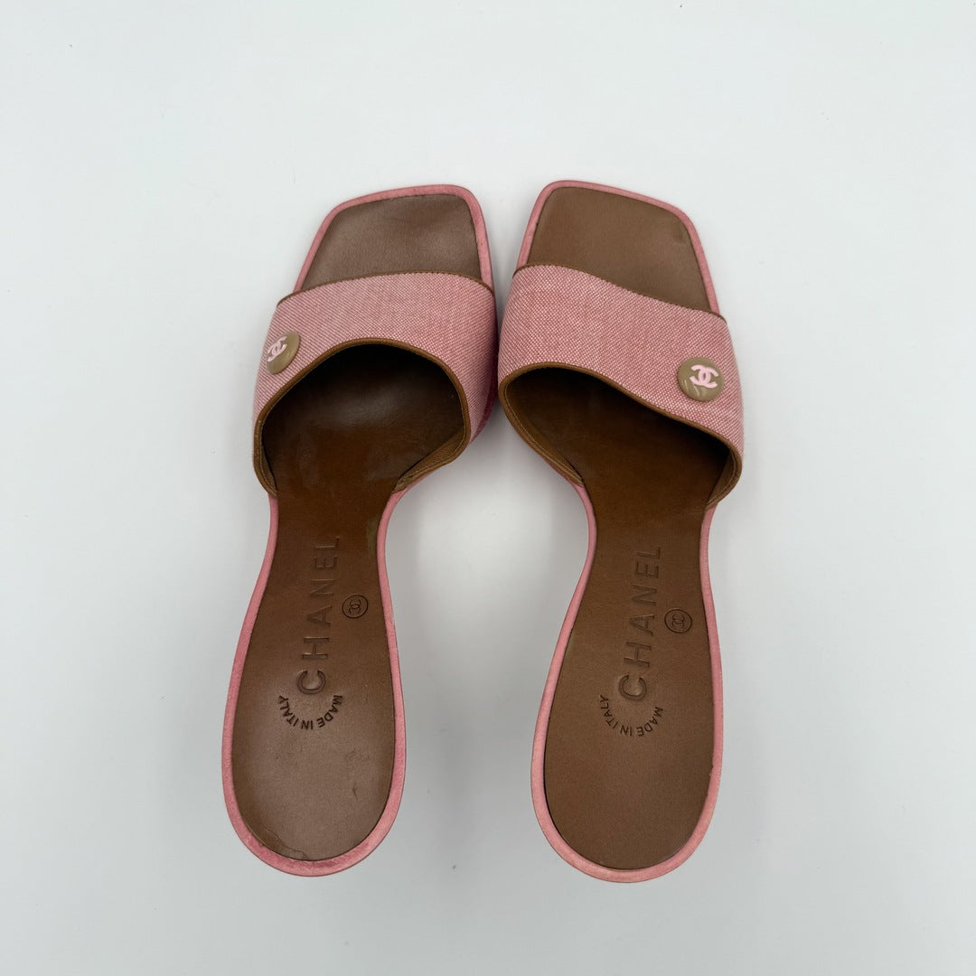 Chanel Travel Line Pink Kitten Heels