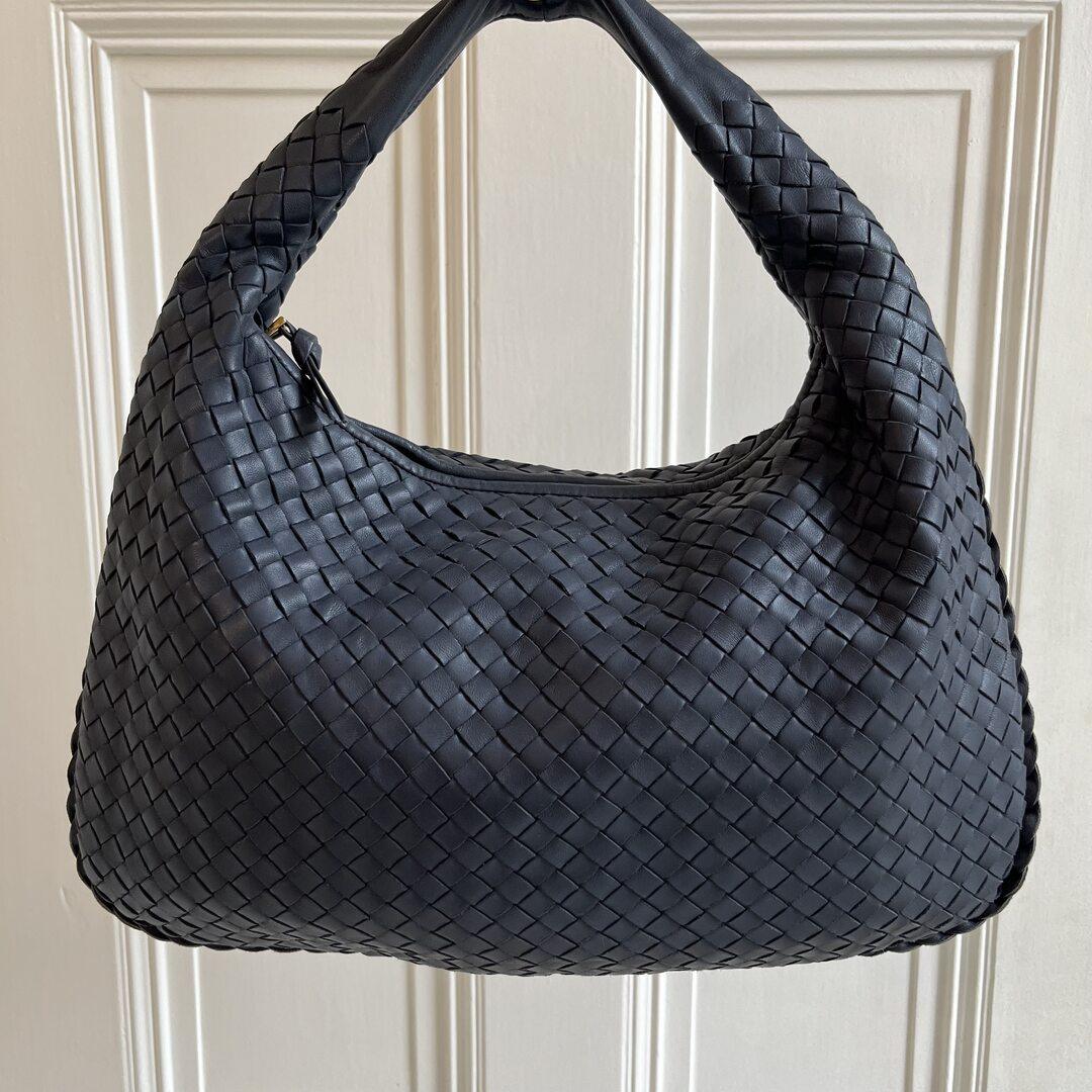 Bottega Veneta Intrecciato Hobo Blue Bag
