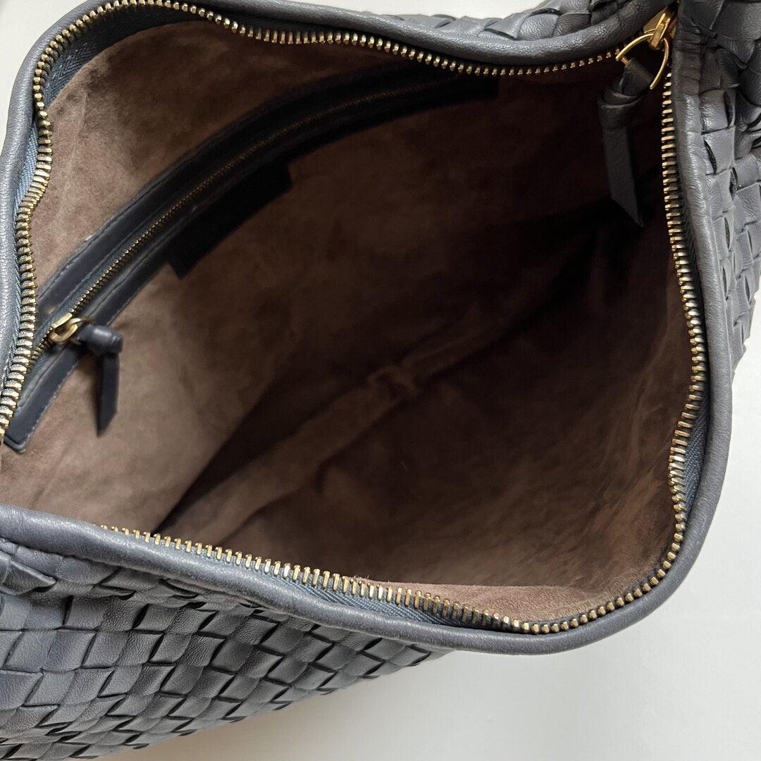 Bottega Veneta Intrecciato Hobo Blue Bag