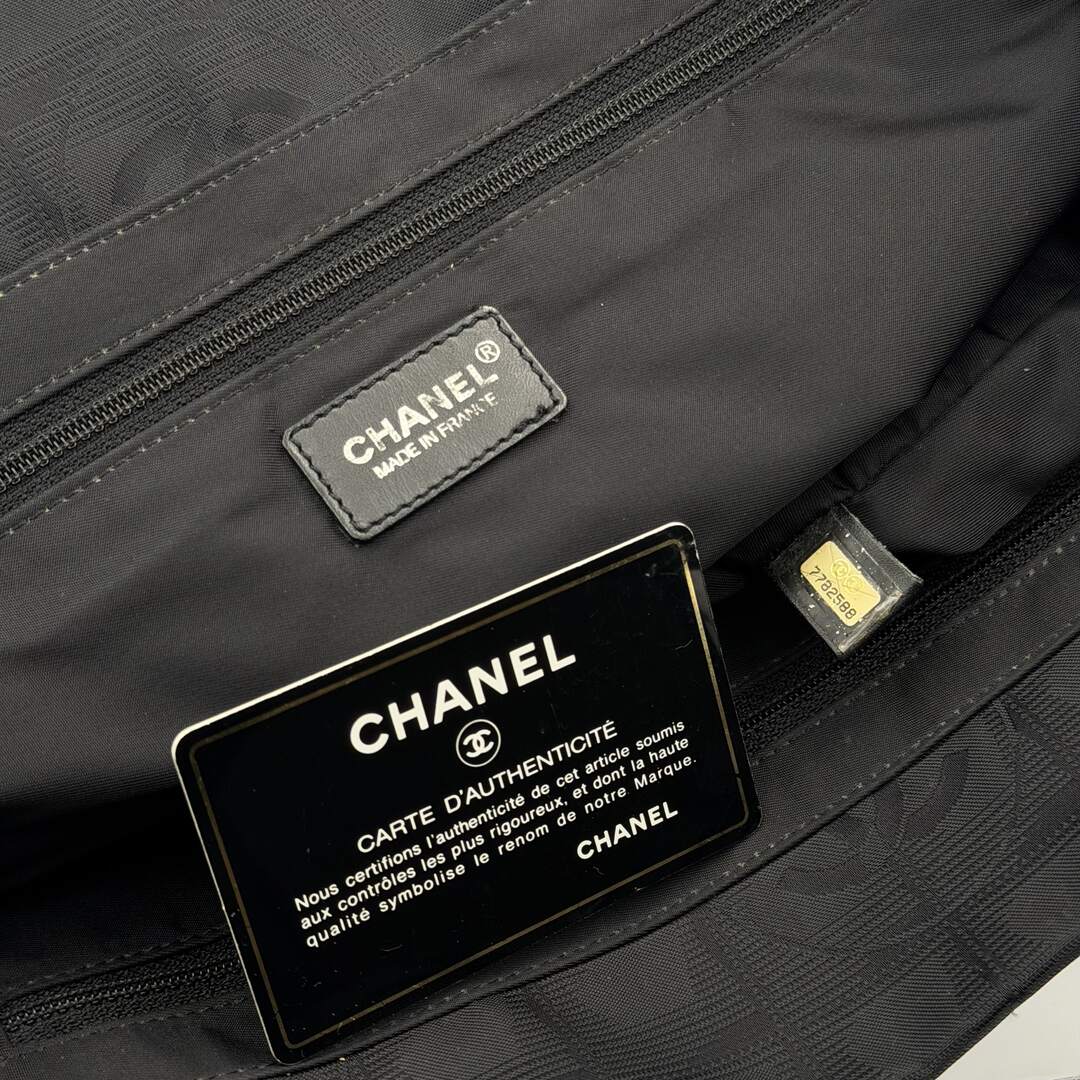 2003 Chanel CC Travel Line Black Tote Bag