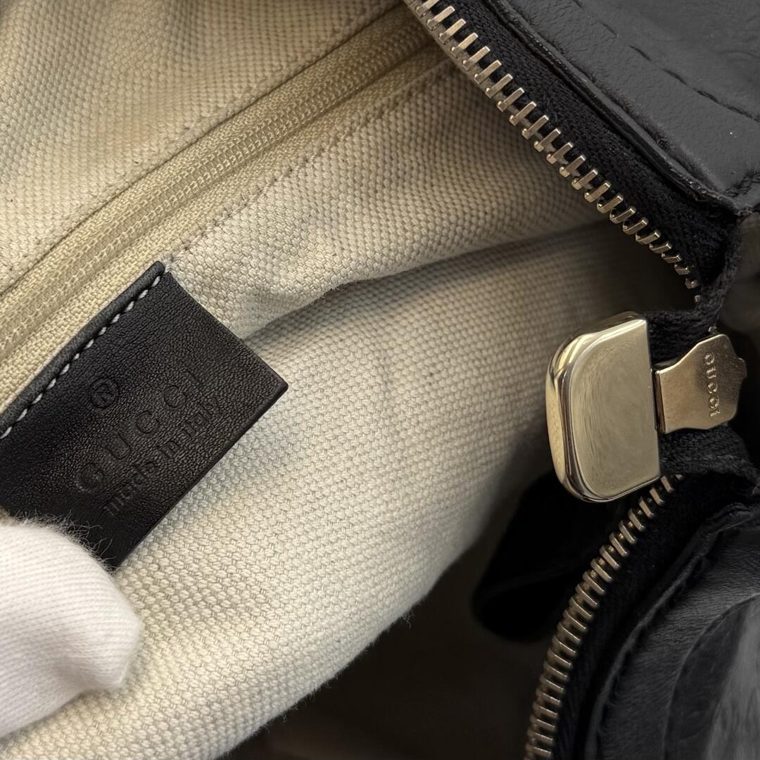 Gucci Guccissima Sukey Leather Black Tote Bag