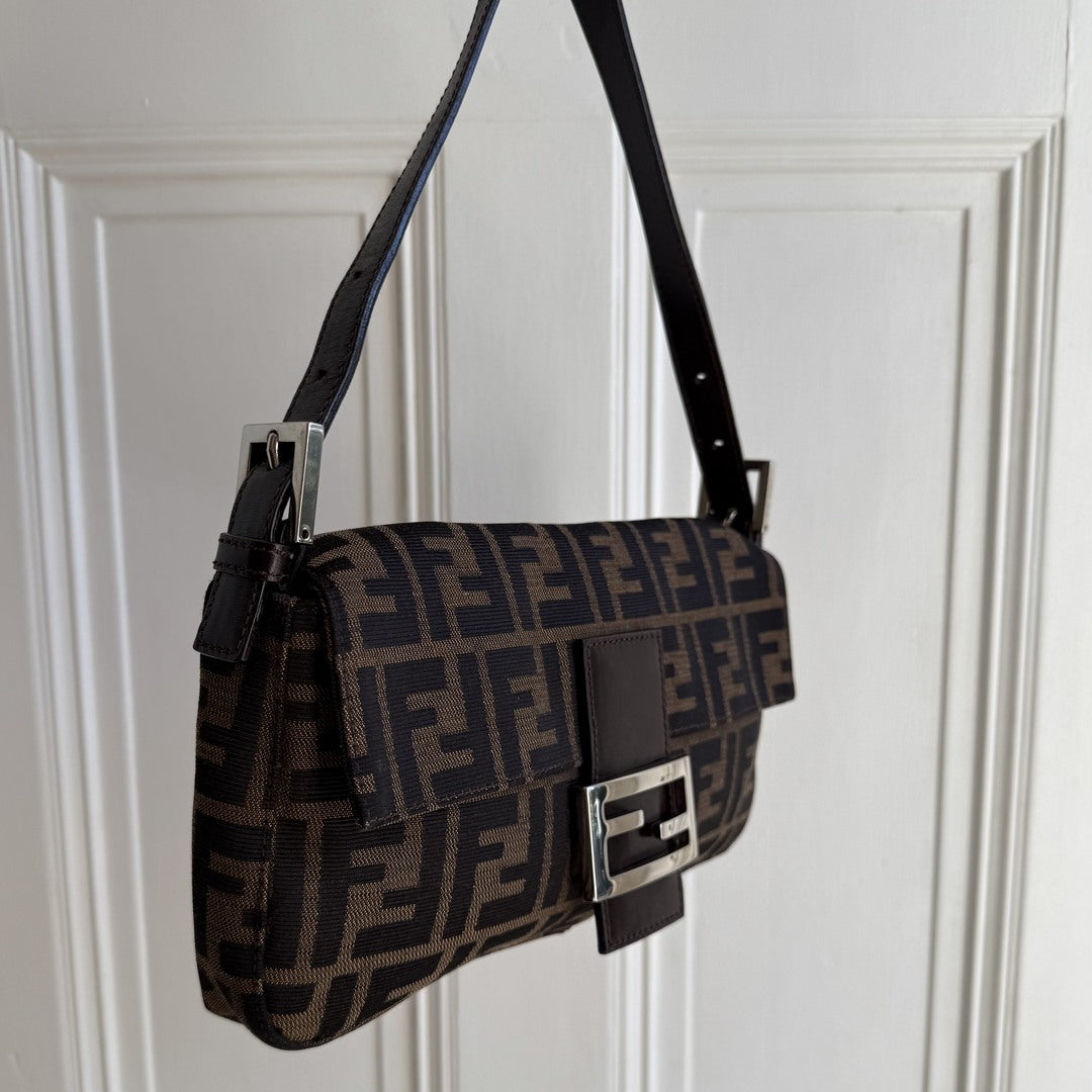 Fendi Mamma Baguette Zucca Shoulder Bag