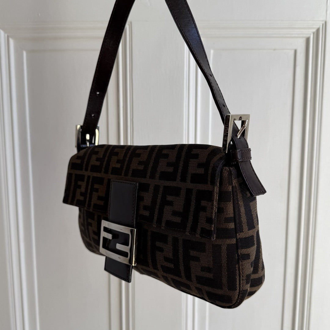 Fendi Mamma Baguette Zucca Shoulder Bag