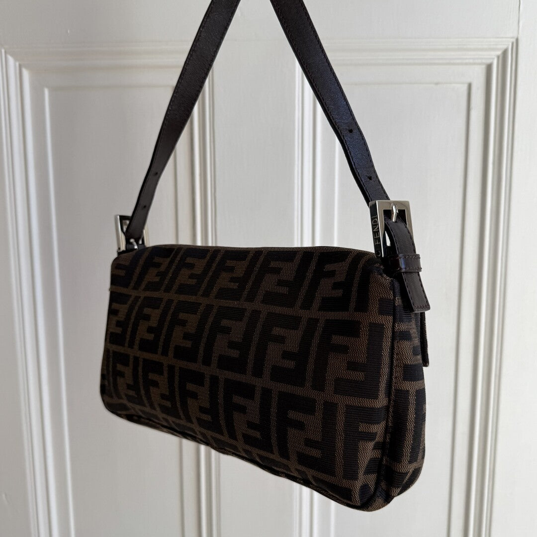 Fendi Mamma Baguette Zucca Shoulder Bag