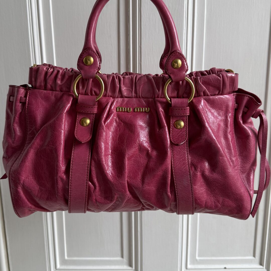 Miu Miu Vitello Pink Leather Handbag