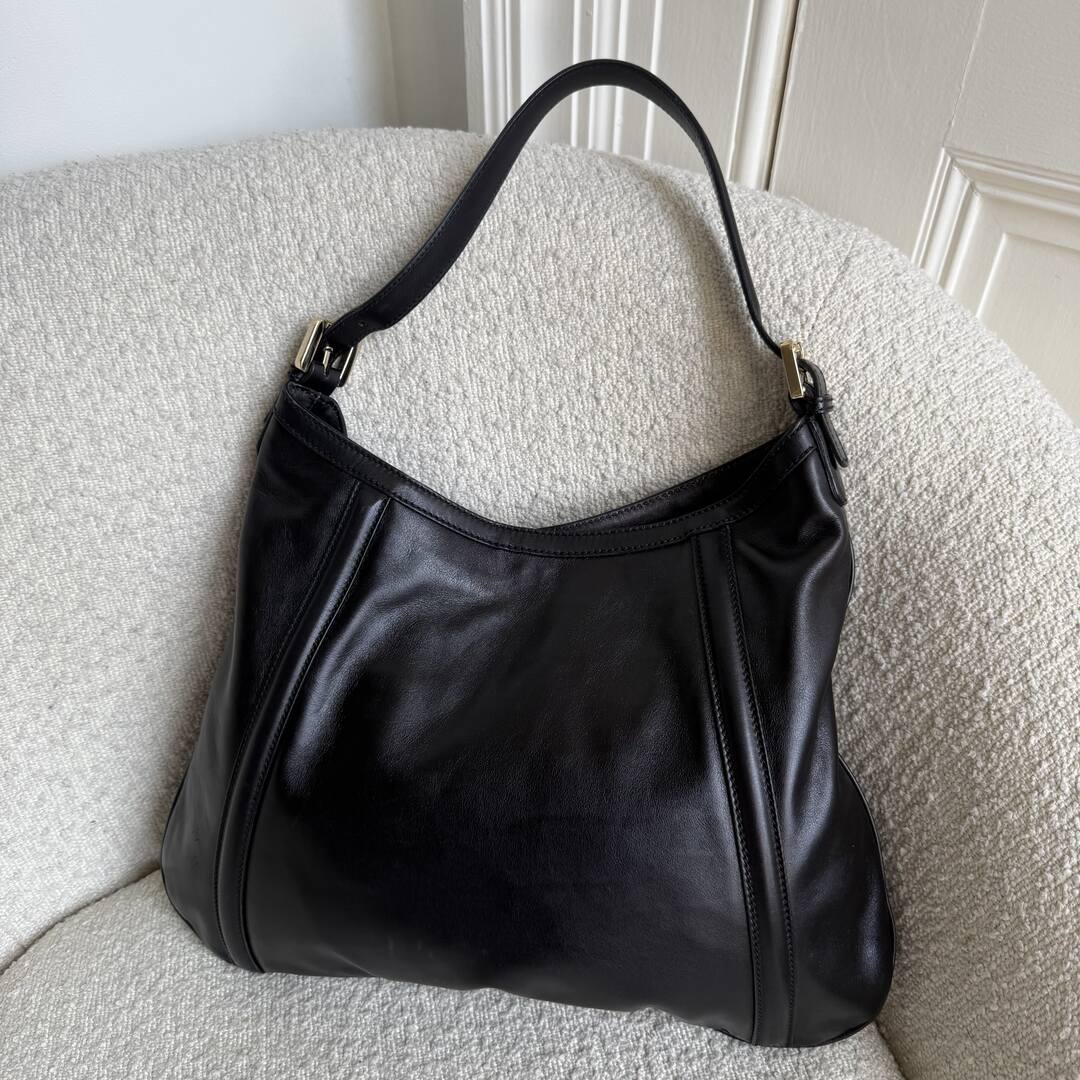 Gucci Britt Hobo Leather Black Shoulder Bag