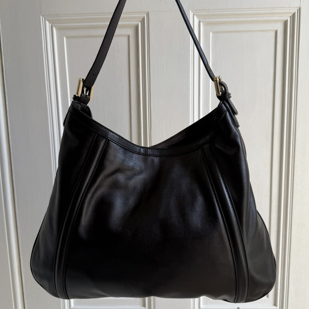 Gucci Britt Hobo Leather Black Shoulder Bag