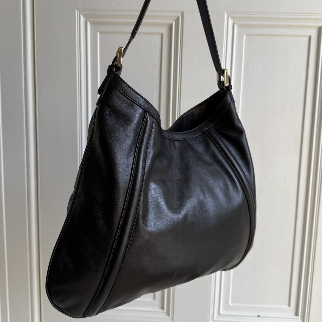 Gucci Britt Hobo Leather Black Shoulder Bag