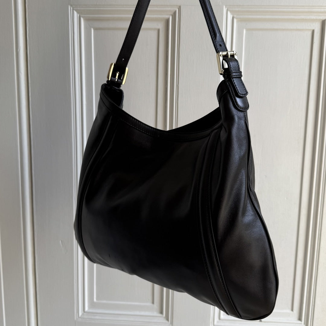 Gucci Britt Hobo Leather Black Shoulder Bag