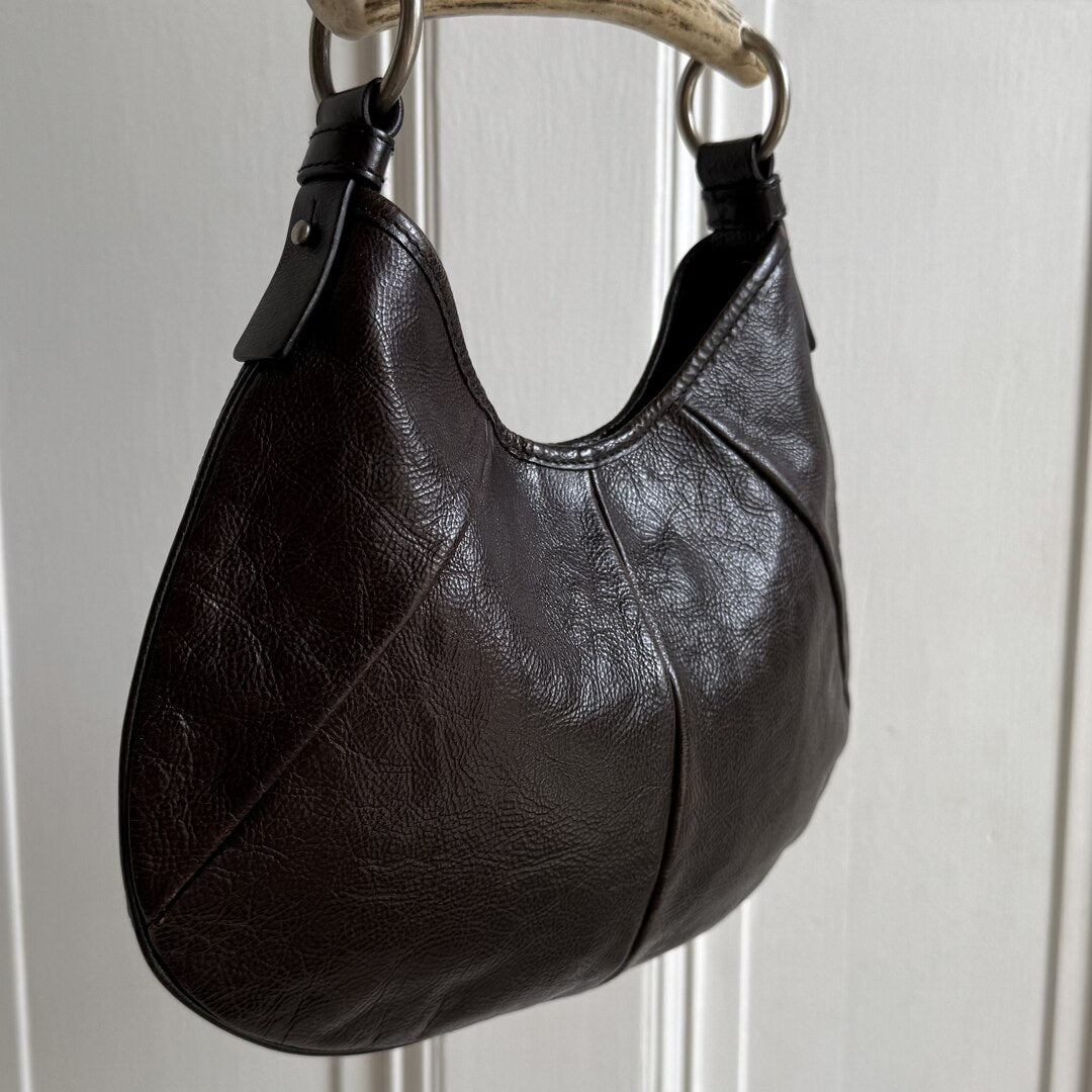 YSL Mombasa Leather Black Shoulder Bag