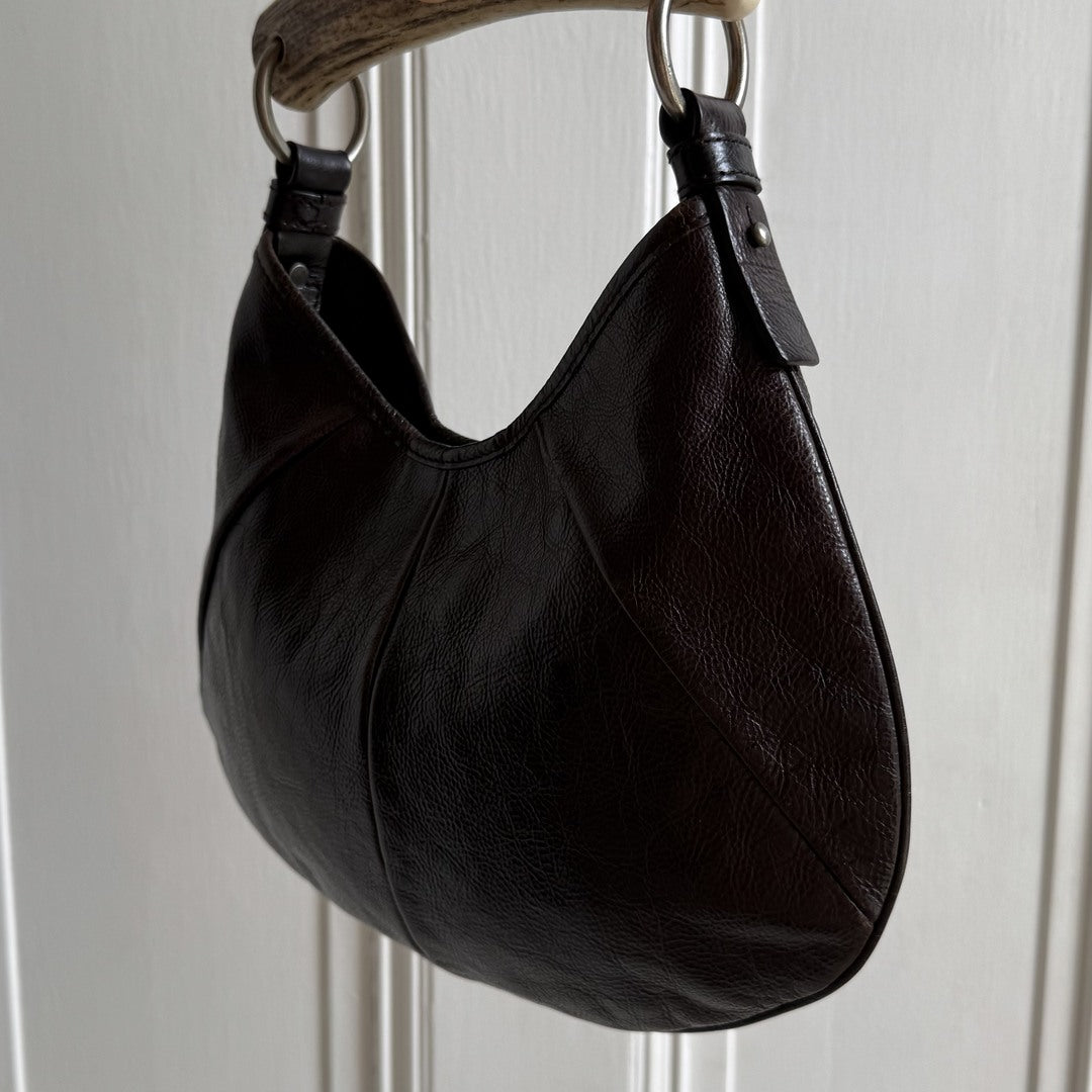 YSL Mombasa Leather Black Shoulder Bag