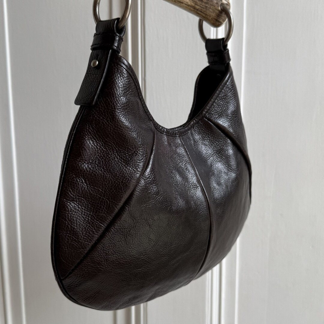 YSL Mombasa Leather Black Shoulder Bag