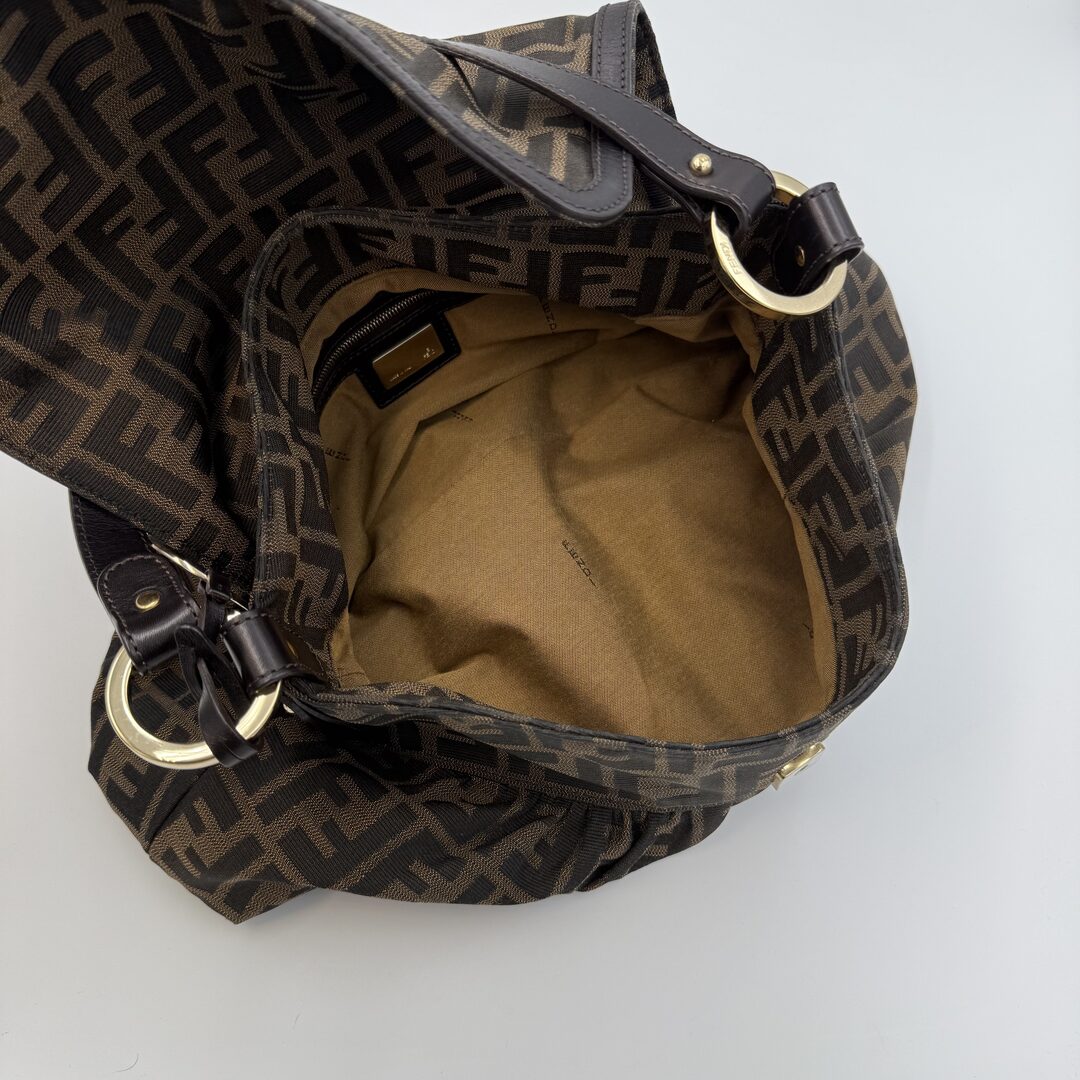 Fendi Zucca Charm Shoulder Bag