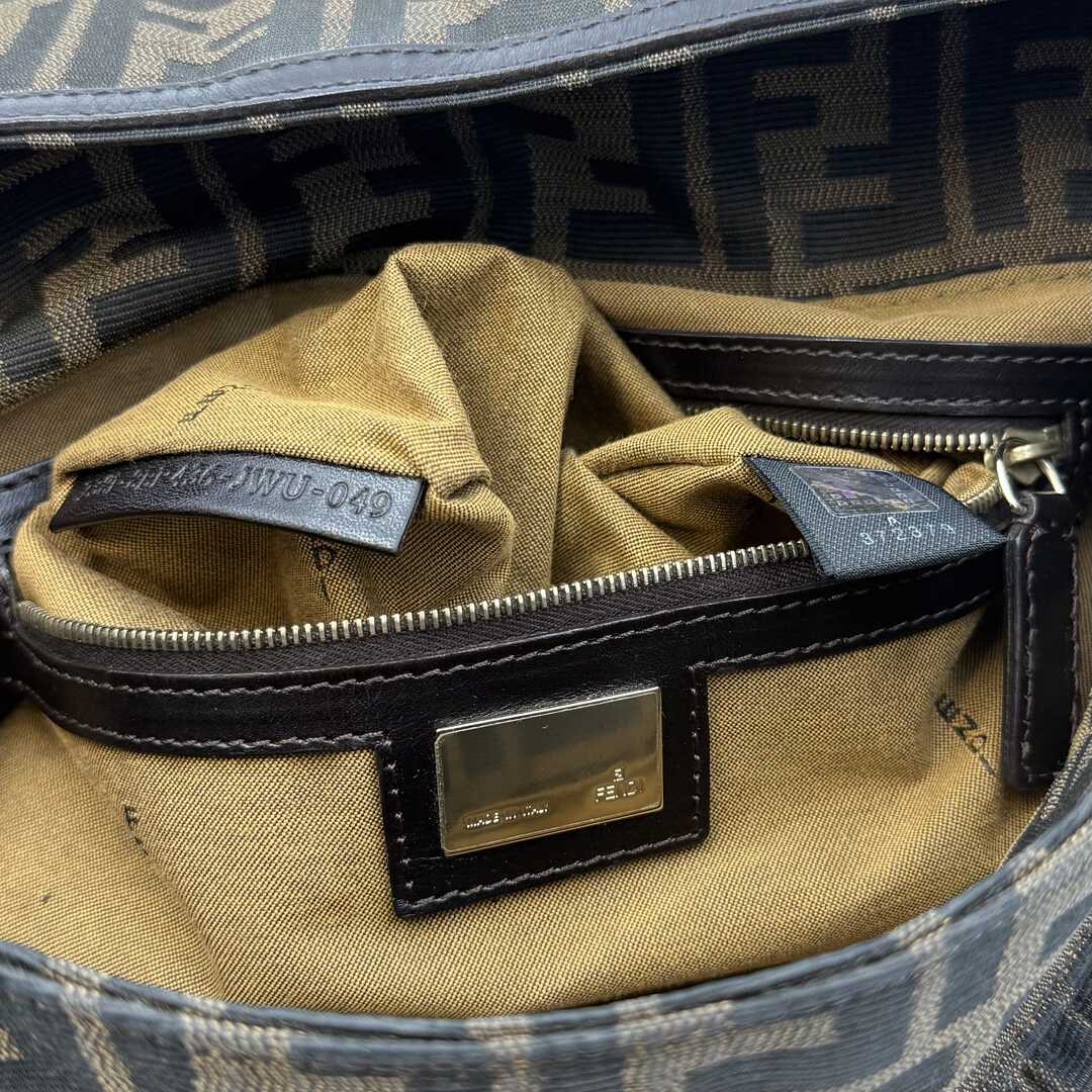 Fendi Zucca Charm Shoulder Bag