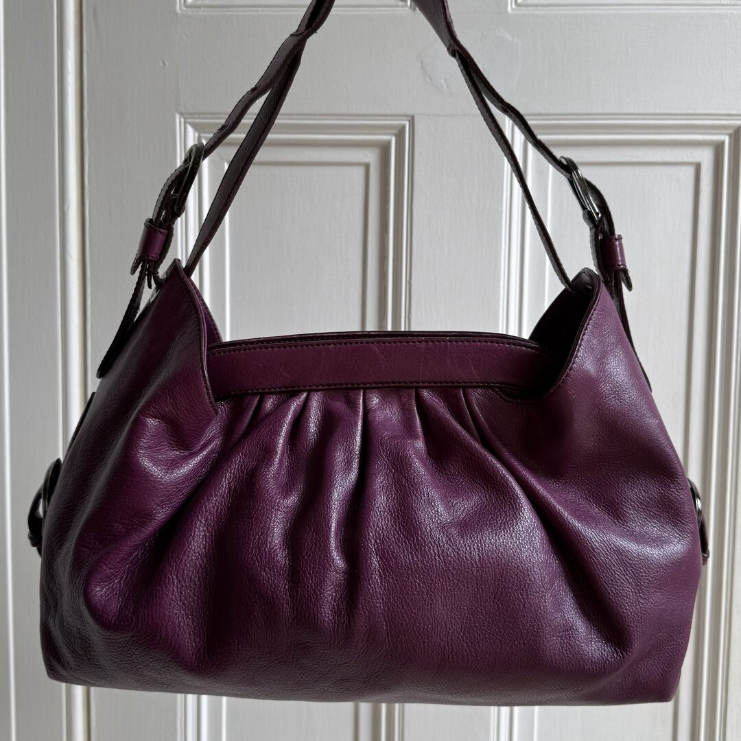Fendi Borsa Doctor Hobo Leather Purple Shoulder Bag