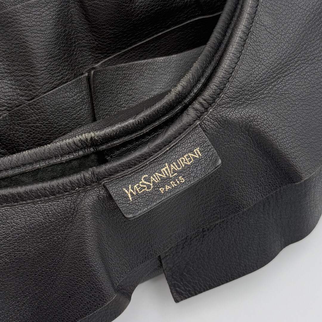2004 YSL Mombasa Saint Tropez Leather Black Shoulder Bag