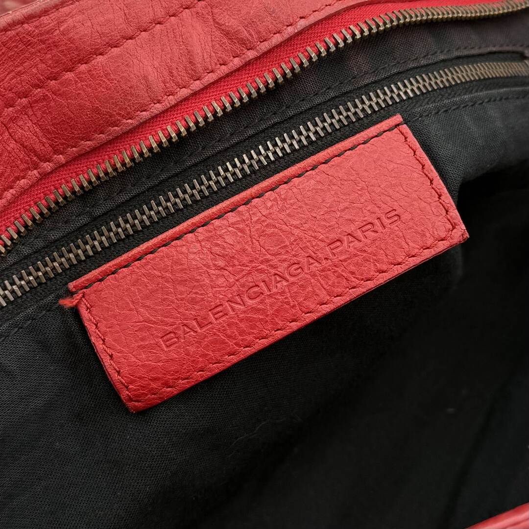 2003 Balenciaga Motocross Classic Red Leather Handbag