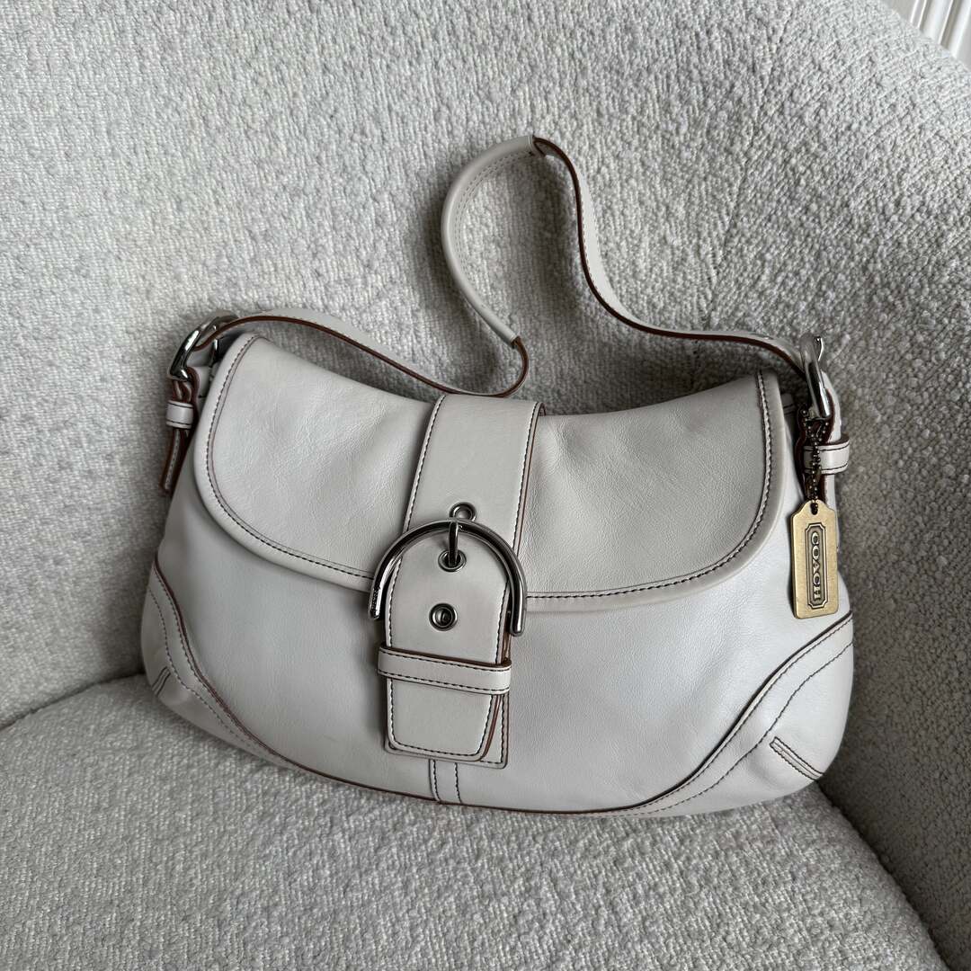 Coach Soho Leather White Shoulder Bag
