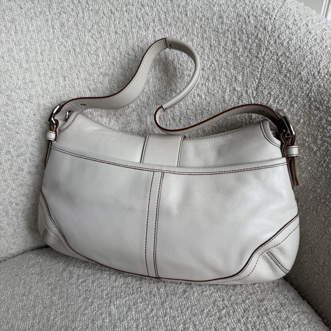 Coach Soho Leather White Shoulder Bag