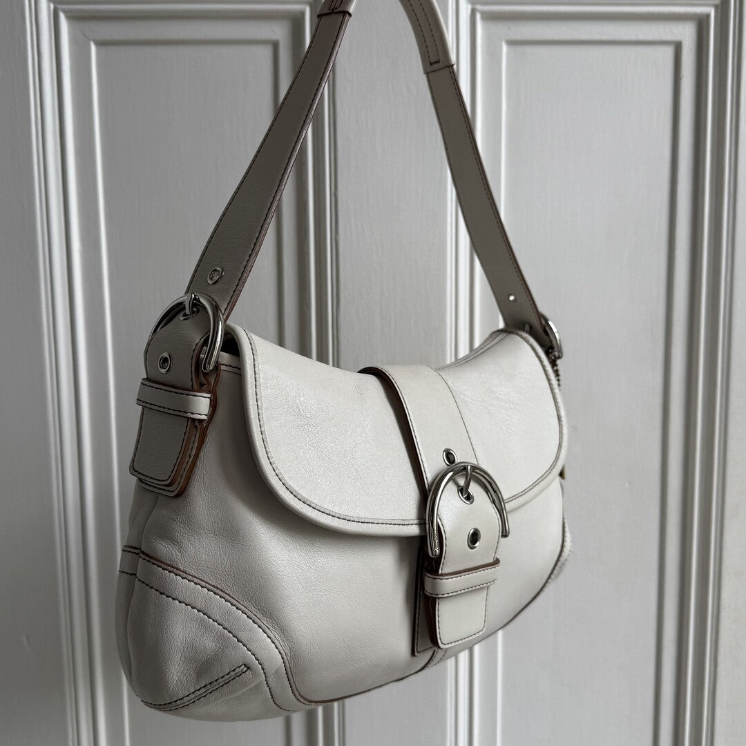 Coach Soho Leather White Shoulder Bag