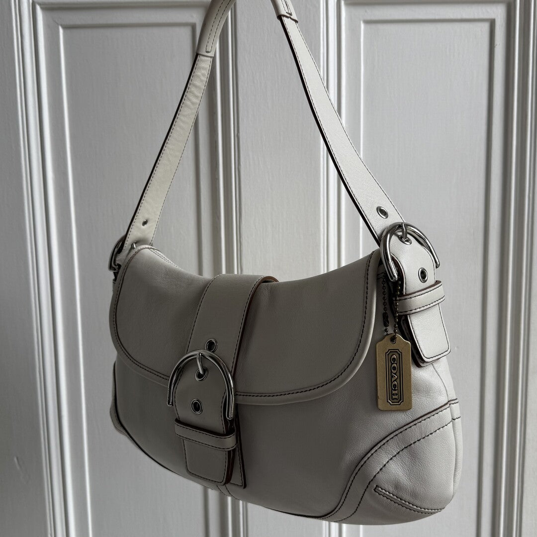 Coach Soho Leather White Shoulder Bag