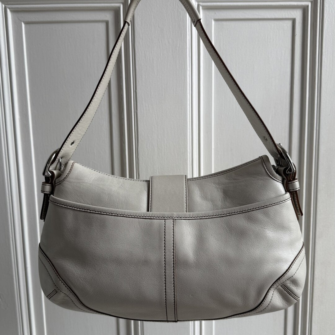 Coach Soho Leather White Shoulder Bag