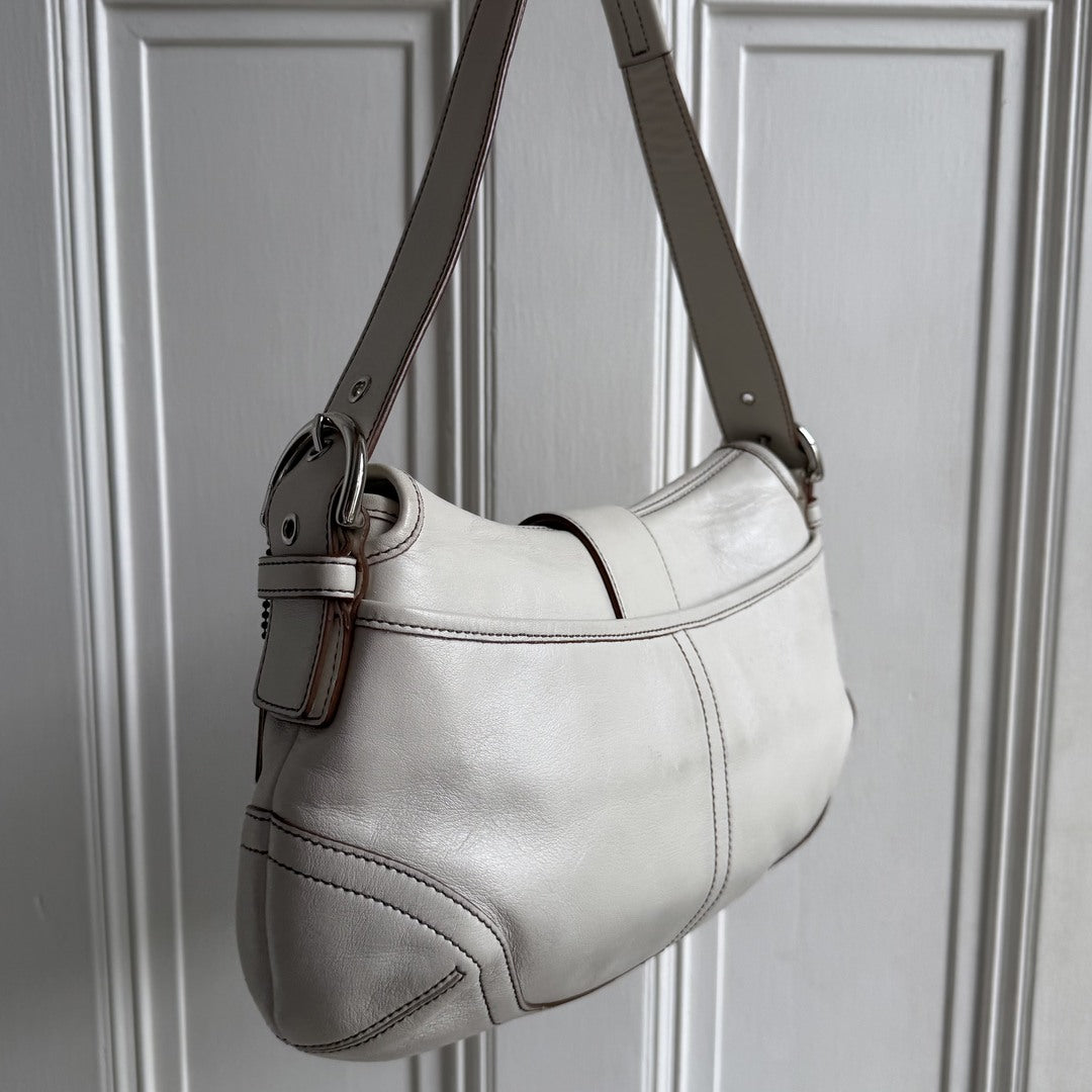 Coach Soho Leather White Shoulder Bag
